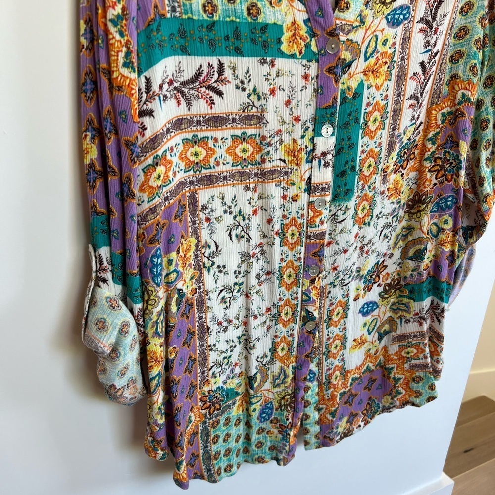 Figueroa & Flower Multicolor Patchwork Women's Bu… - image 3